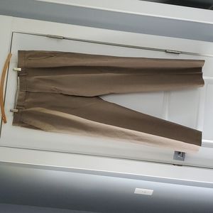 Brown taupe linen/cotton blend dress trouser pant!